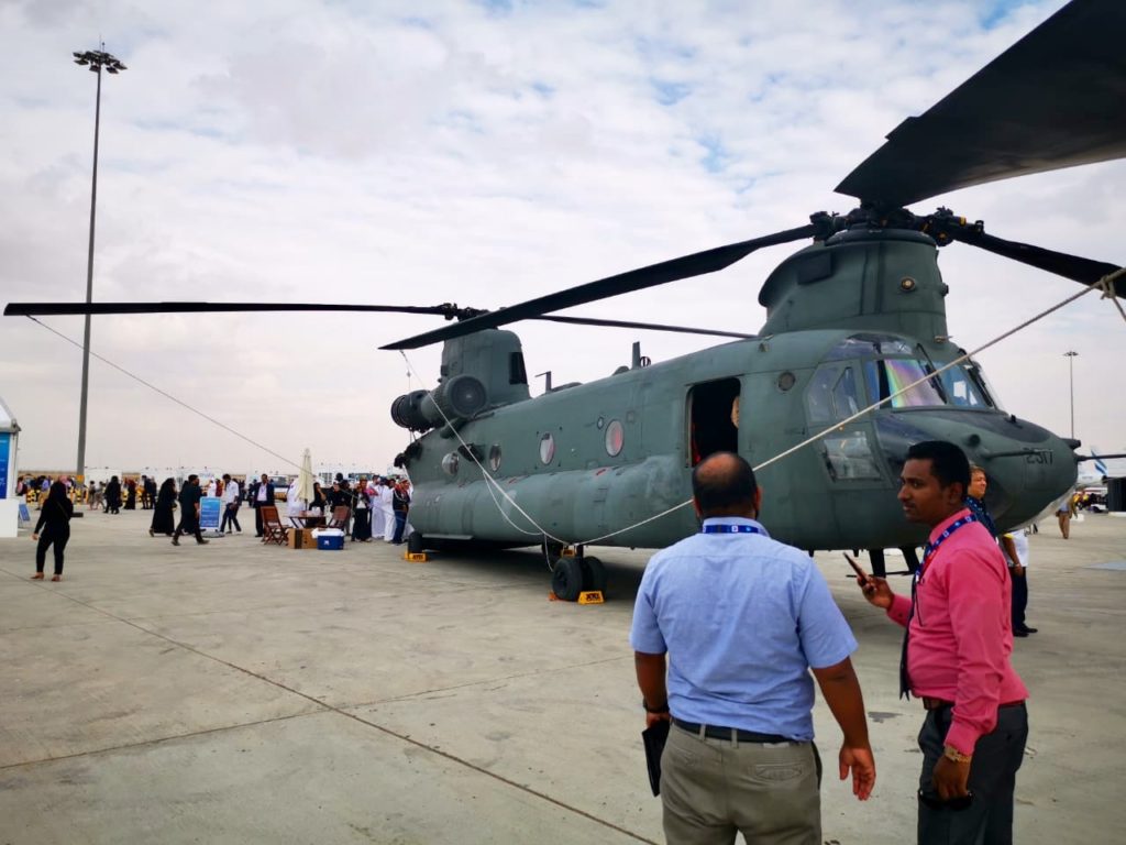 Chinook helicopter, Dubai Airshow