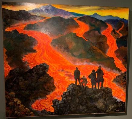 Renato Guttso, 1983, Etna's erusion